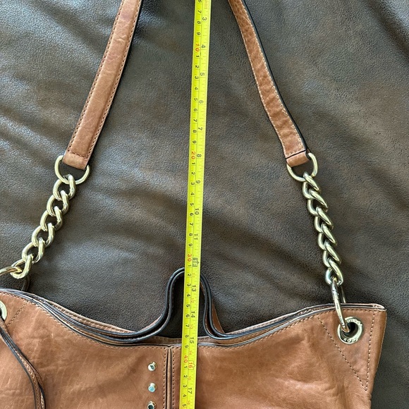 Michael Kors Uptown Astor Leather Gold Studded Purse - Picture 6 of 9